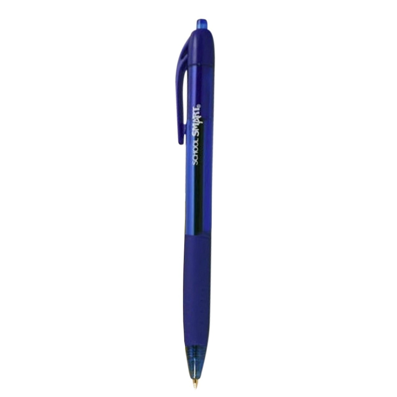 School Smart Retractable Hybrid Gel and Ink Pens, Blue, Pack of 48